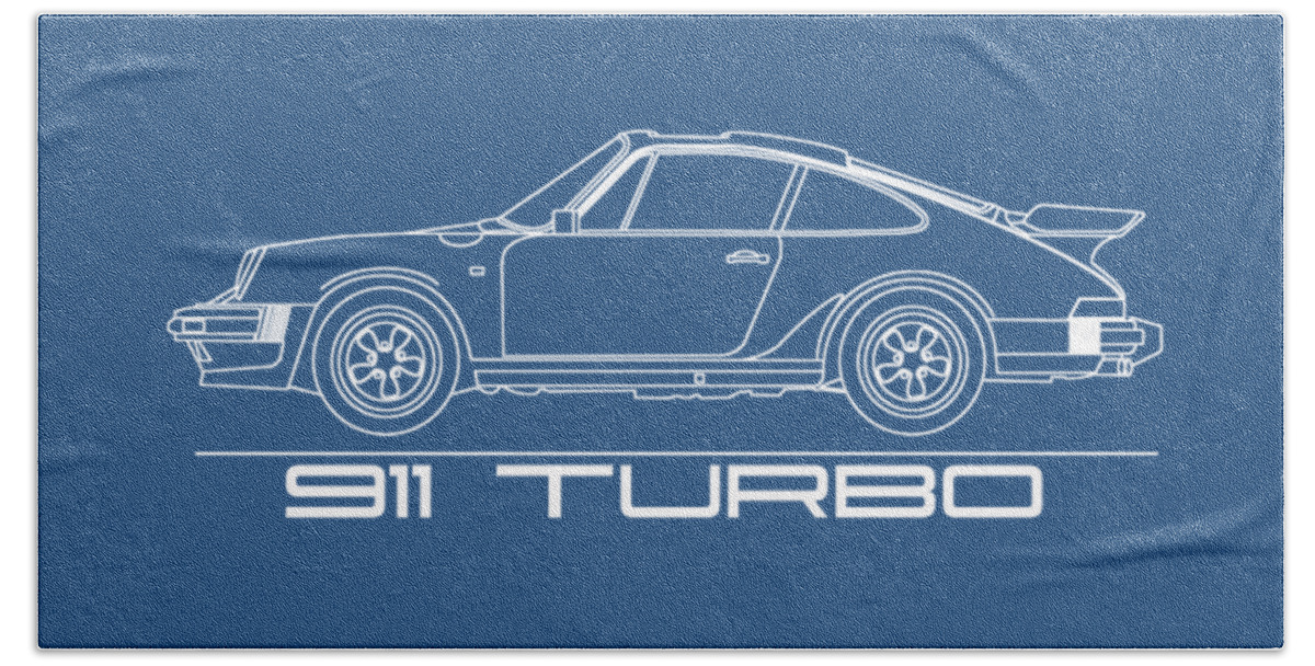Porsche Beach Towel featuring the photograph The 911 Turbo Blueprint by Mark Rogan