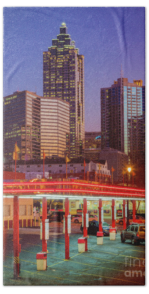America Beach Towel featuring the photograph Atlanta Drive-In by Inge Johnsson