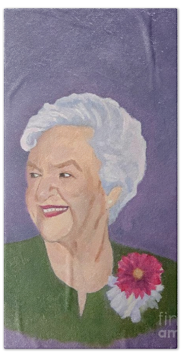 Relative Beach Towel featuring the painting Aunt Ruth by Jerry Walker