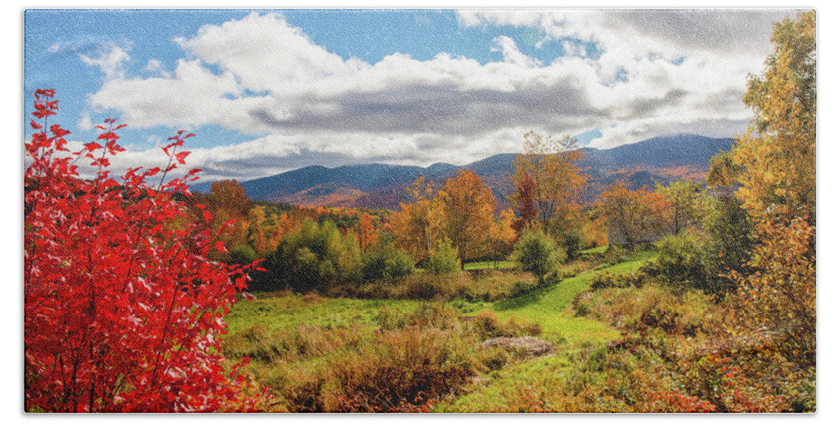 White Mountains In Fall Foliage Beach Towel featuring the photograph Autumn Colors In The White Mountains by Dan Sproul
