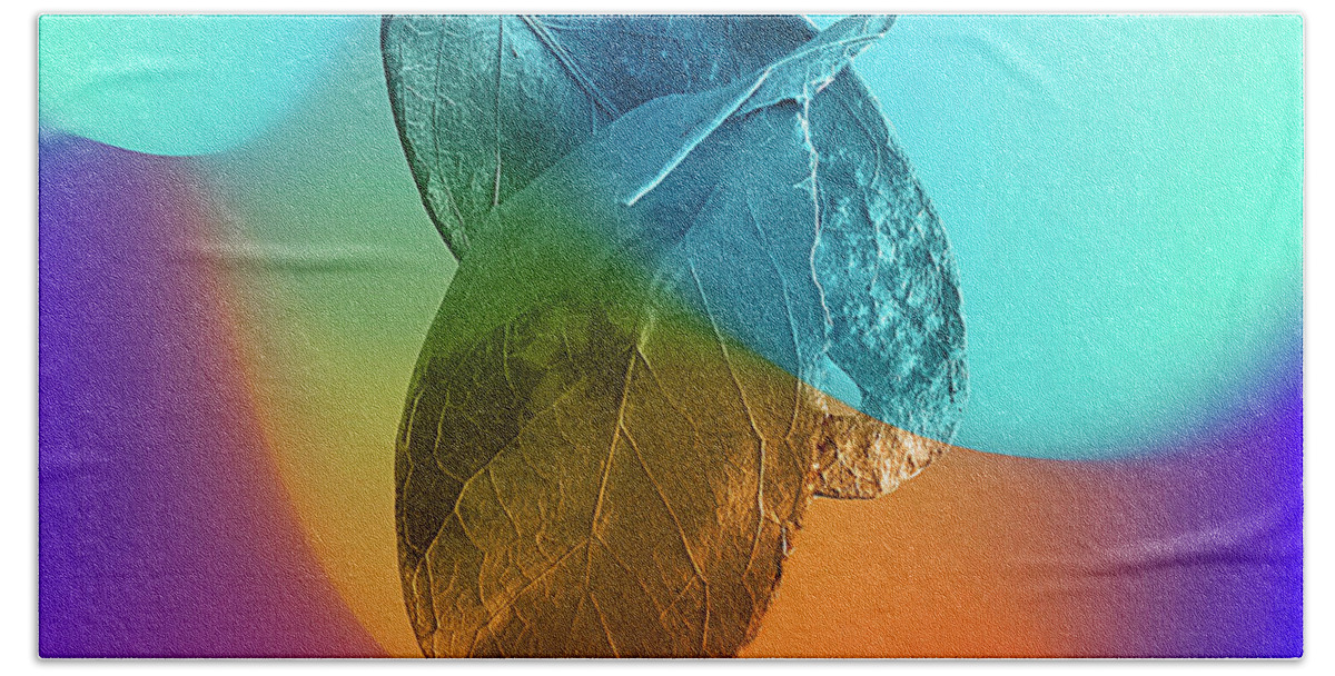 Leaves Beach Towel featuring the photograph Autumn Of Another Color by Rene Crystal