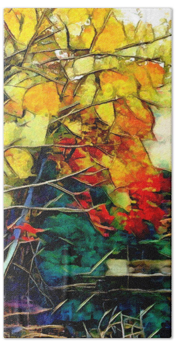 Trees Beach Towel featuring the digital art Autumn by Pennie McCracken