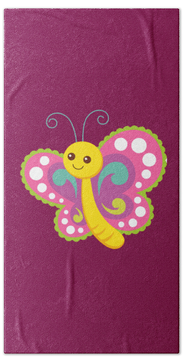 Butterfly Beach Towel featuring the drawing Baby Butterfly by Nancy Ayanna Wyatt