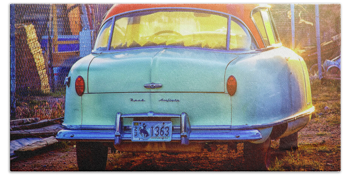 Classic Car Beach Towel featuring the photograph Backyard jewell by Tatiana Travelways