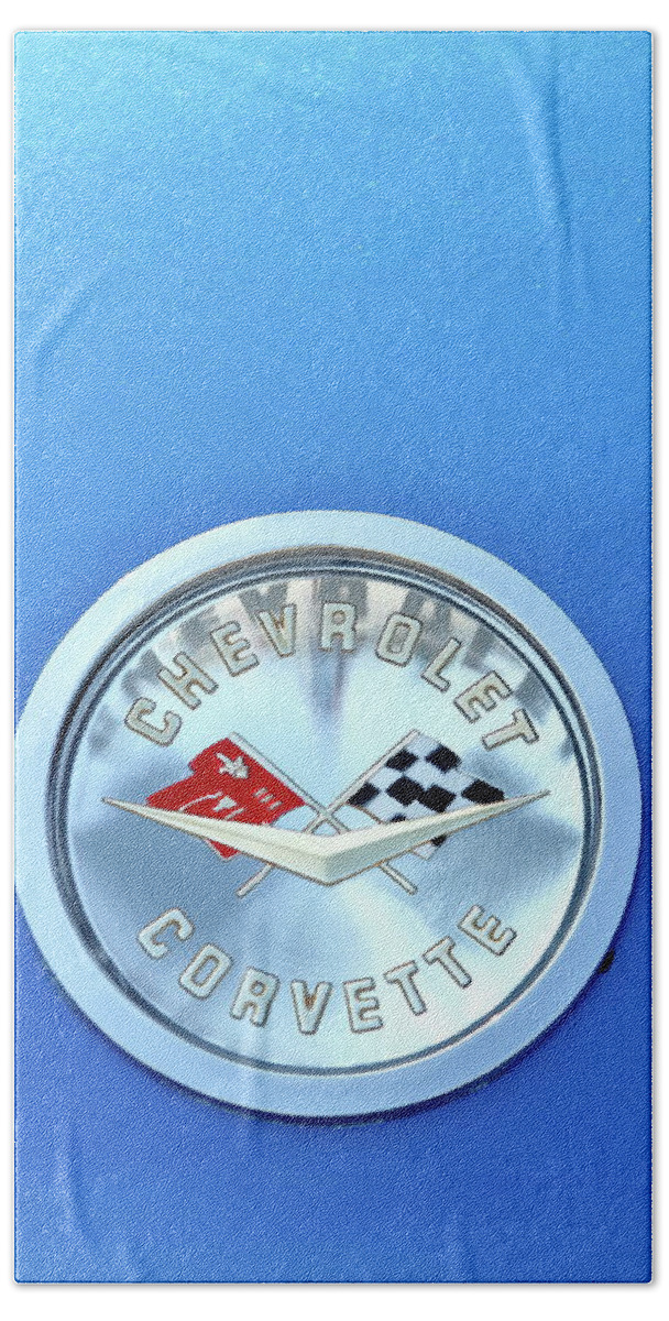 Corvette Beach Towel featuring the photograph Badge of Distinction by Lens Art Photography By Larry Trager
