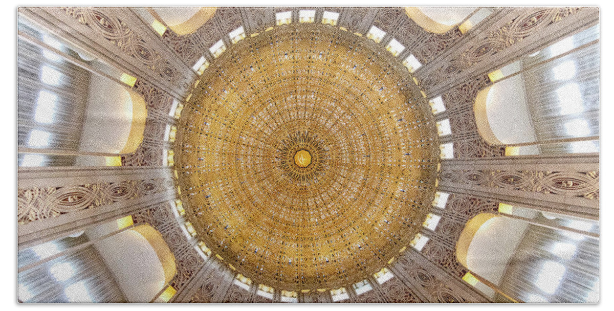 Bahai Temple Dome Beach Towel featuring the photograph Bahai Temple Dome by Patty Colabuono