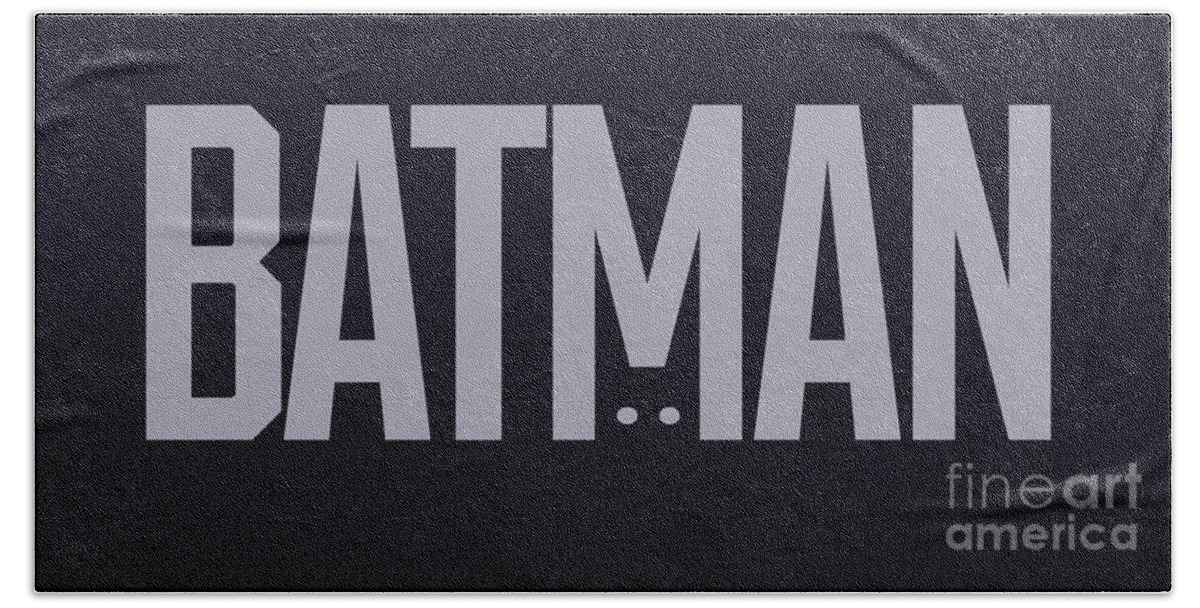 Batman Beach Towel featuring the digital art Batman Type Treatment by Brian Watt