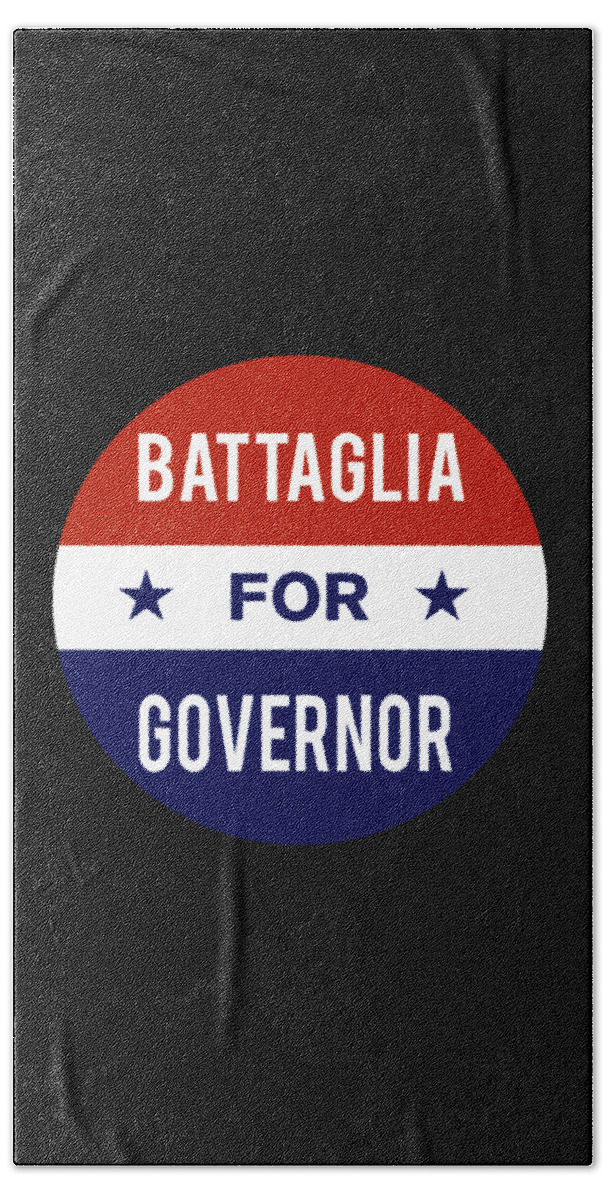 Election Beach Towel featuring the digital art Battaglia For Governor by Flippin Sweet Gear