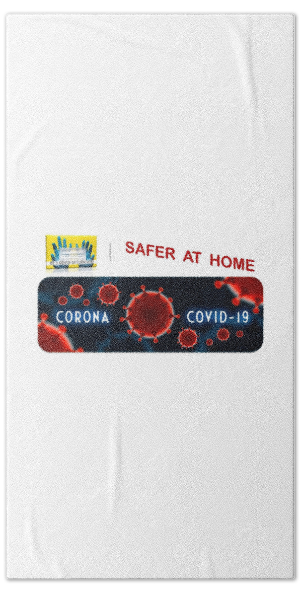 Covid-19 Beach Towel featuring the mixed media Be a Coronavirus Survivor by Nancy Ayanna Wyatt