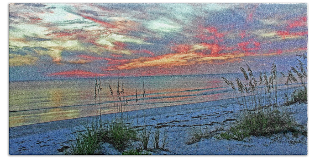 Beach Beach Towel featuring the photograph Beach Sunset On The Gulf by HH Photography of Florida