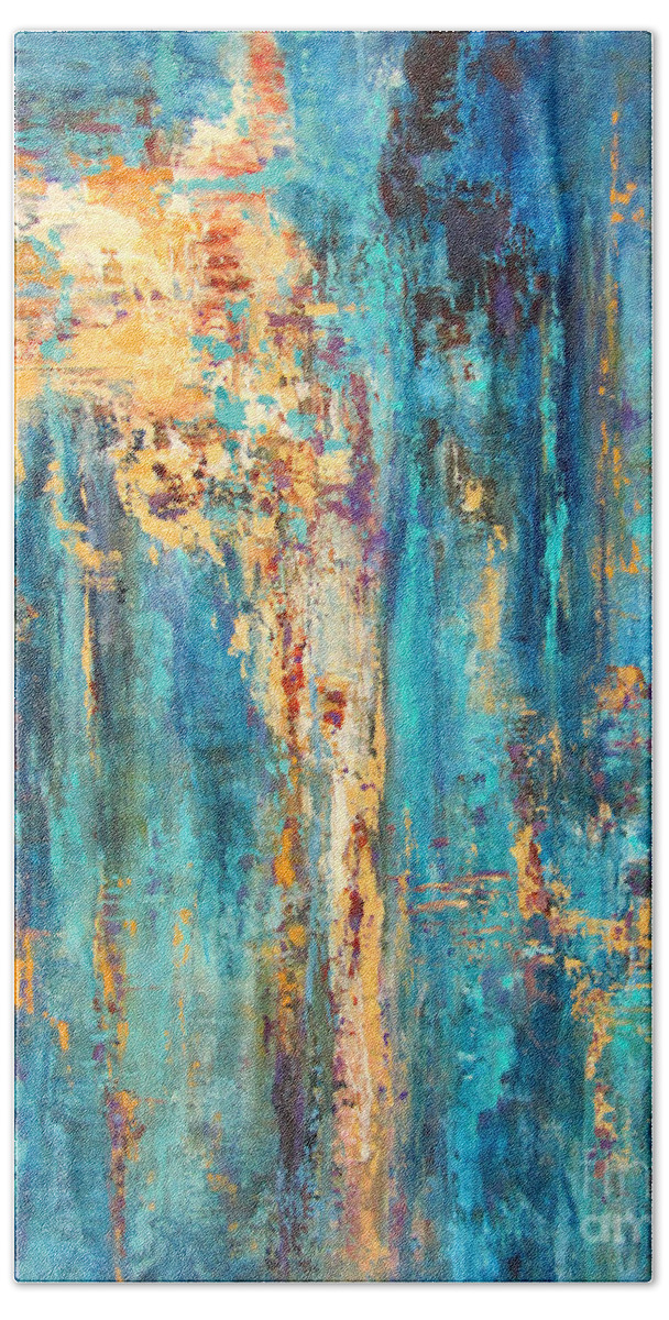 Artist Valerie Travers Beach Towel featuring the painting Beautiful Soul by Valerie Travers