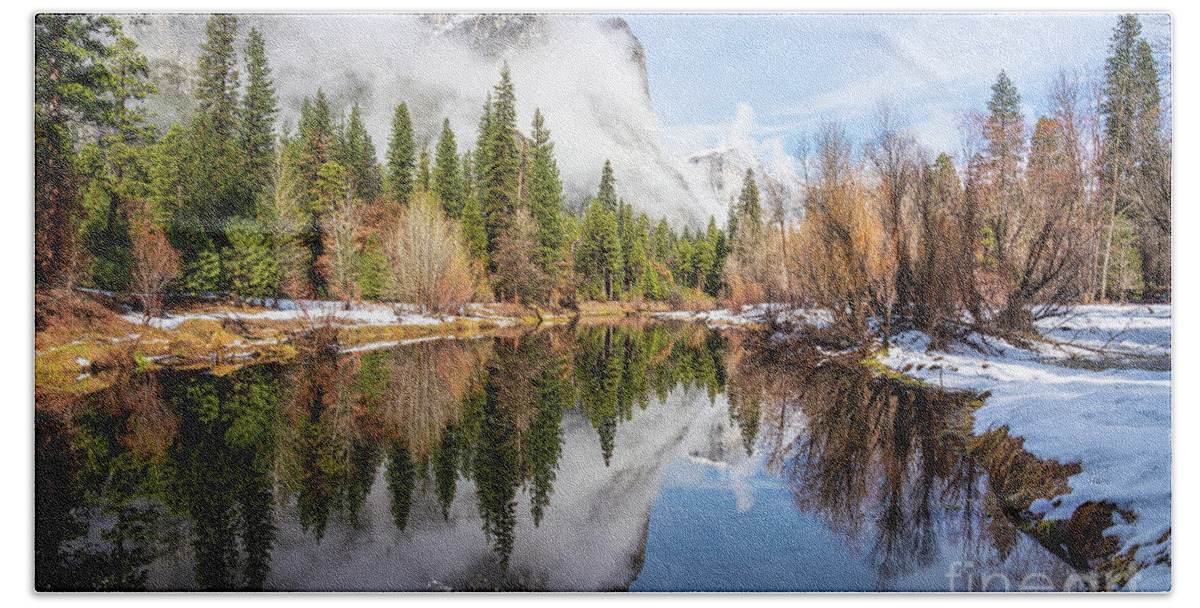 Yosemite Beach Towel featuring the photograph Beauty and Peace by Alice Cahill