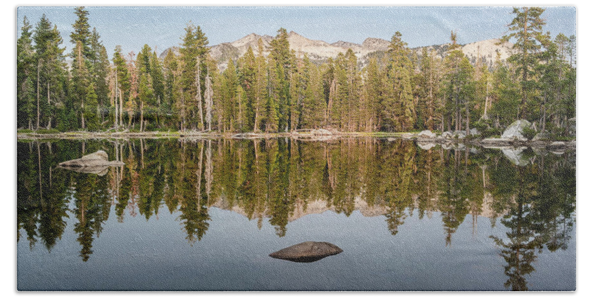 Water Beach Towel featuring the photograph Beauty Lake by Gary Geddes