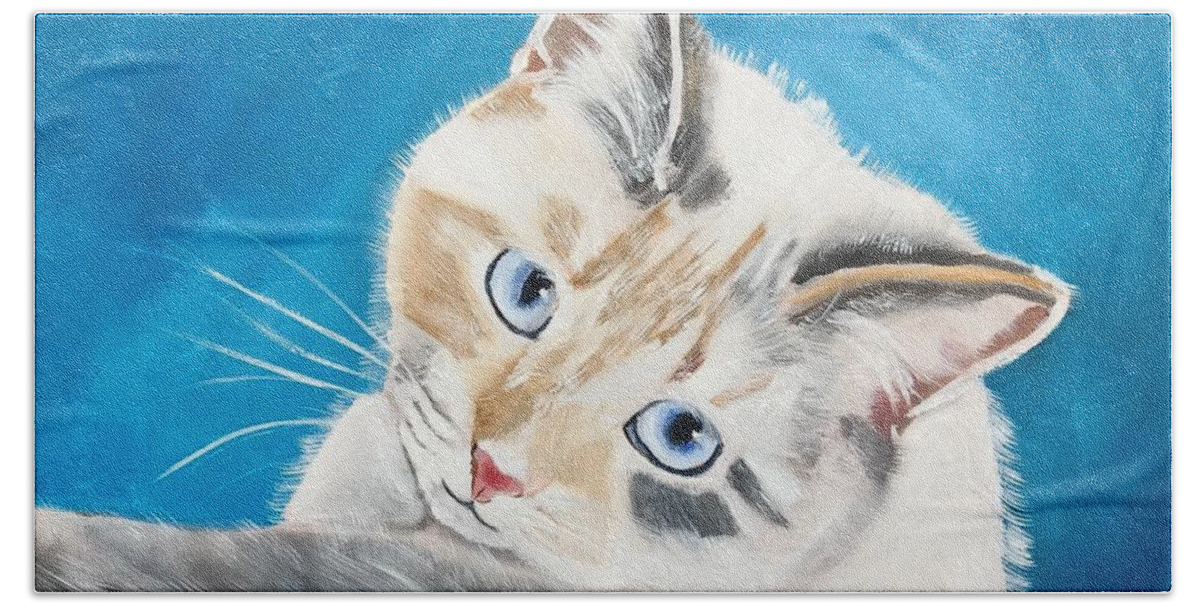 Pets Beach Towel featuring the painting Bella by Kathie Camara