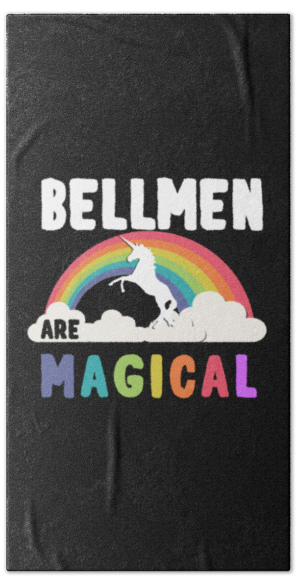 Funny Beach Towel featuring the digital art Bellmen Are Magical by Flippin Sweet Gear