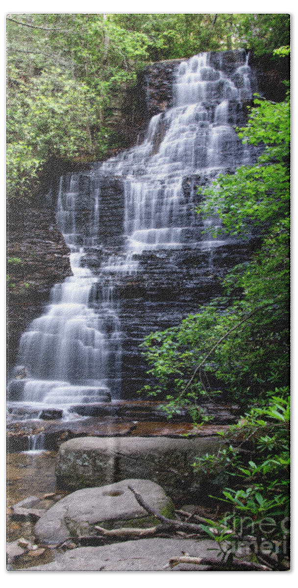 Nature Beach Towel featuring the photograph Benton Falls 18 by Phil Perkins