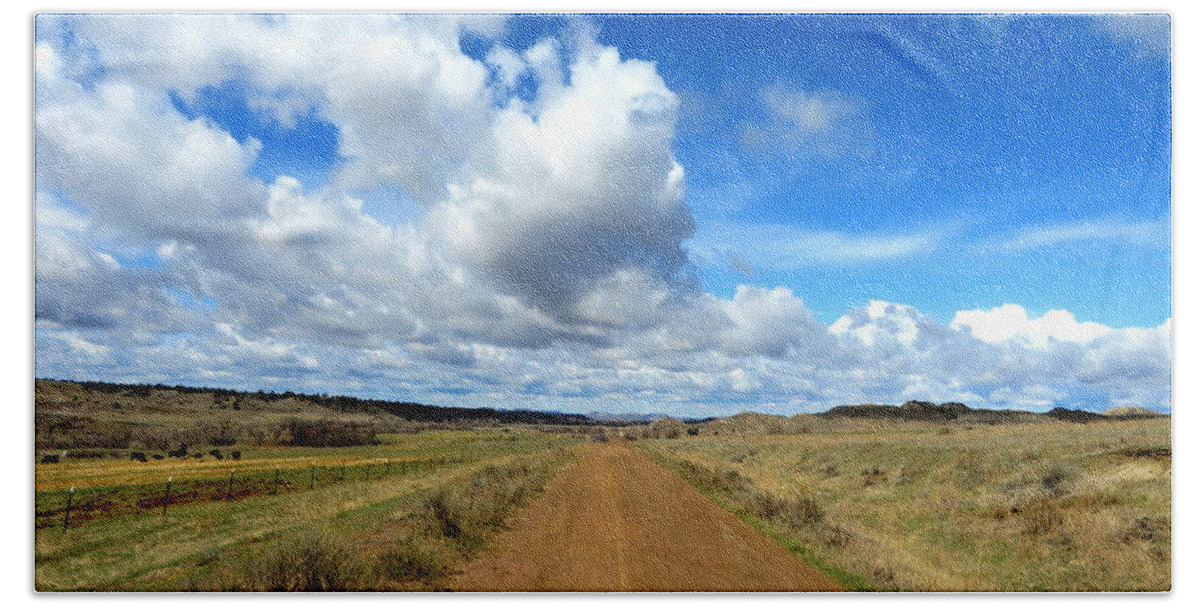 Big Sky Beach Towel featuring the photograph Big Sky Clouds Forever by Katie Keenan