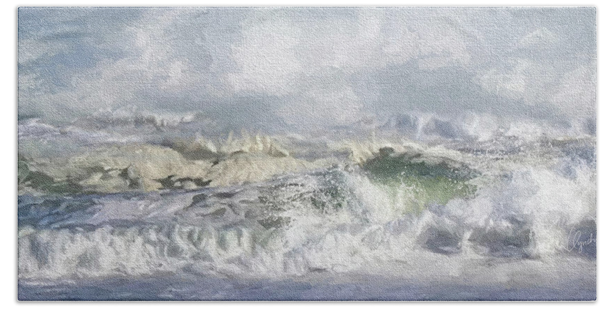 Ocean Beach Towel featuring the photograph Big Surf by Karen Lynch