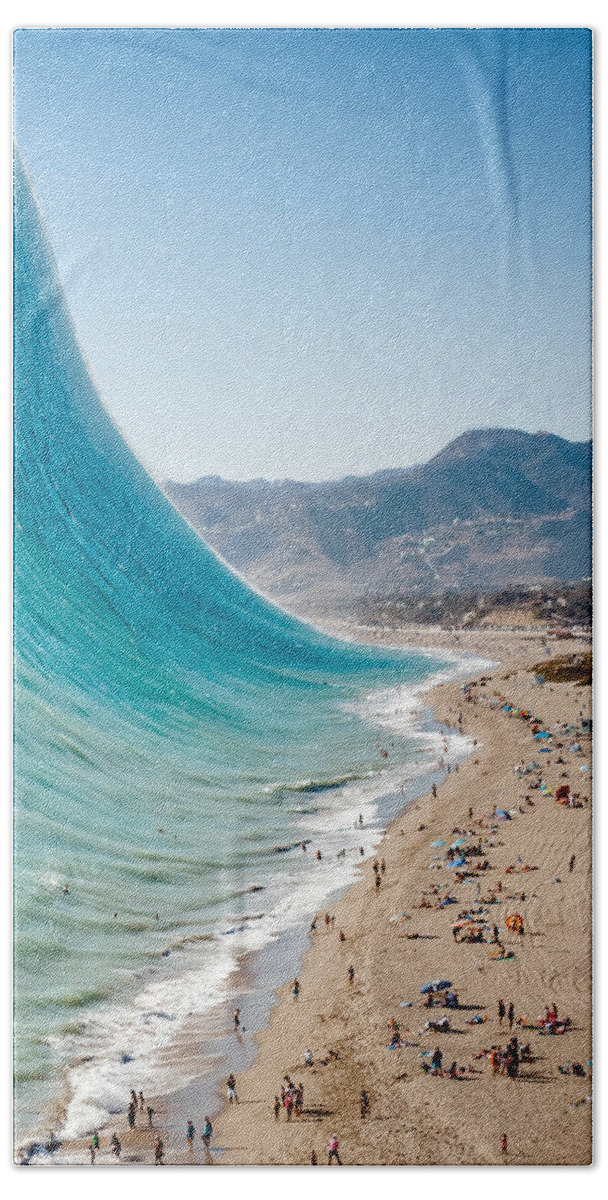 Big Beach Towel featuring the digital art Big Wave by Swissgo4design
