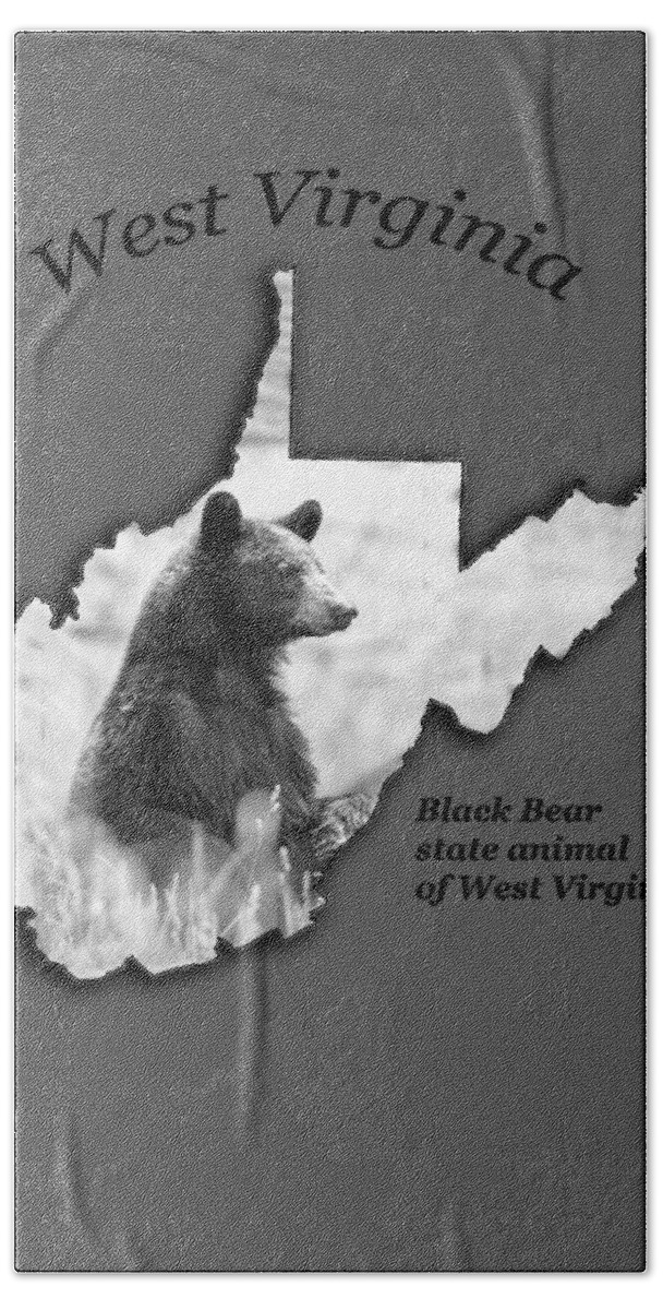 Black Bear Beach Towel featuring the photograph Black Bear WV state animal by Dan Friend