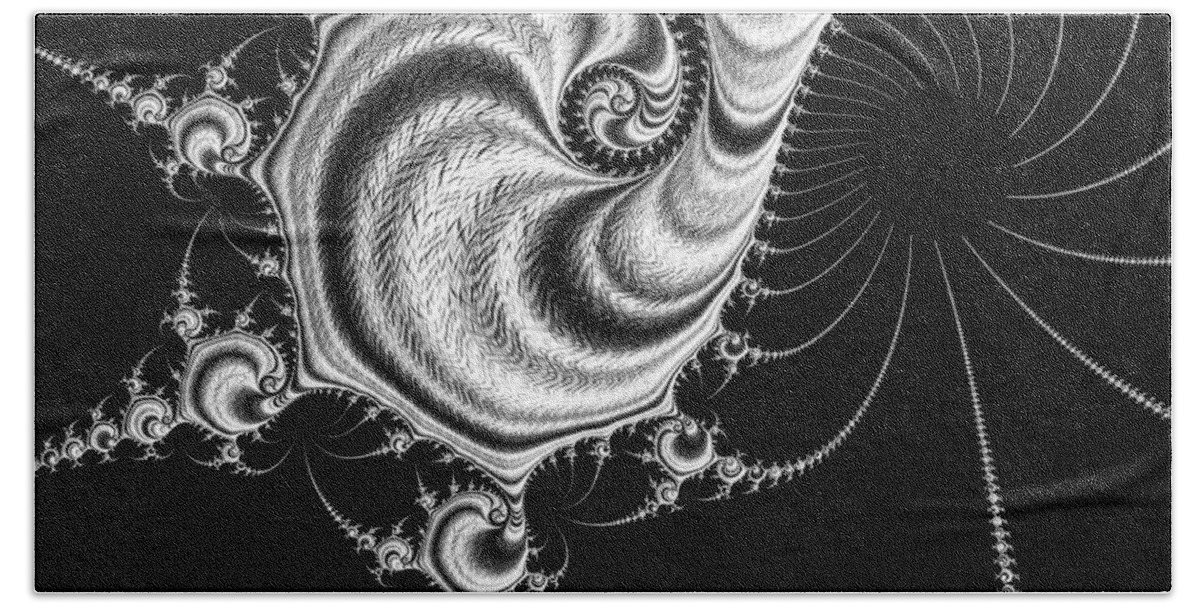 Fractals Beach Towel featuring the digital art Black Hole Fractal Art by Peggy Collins