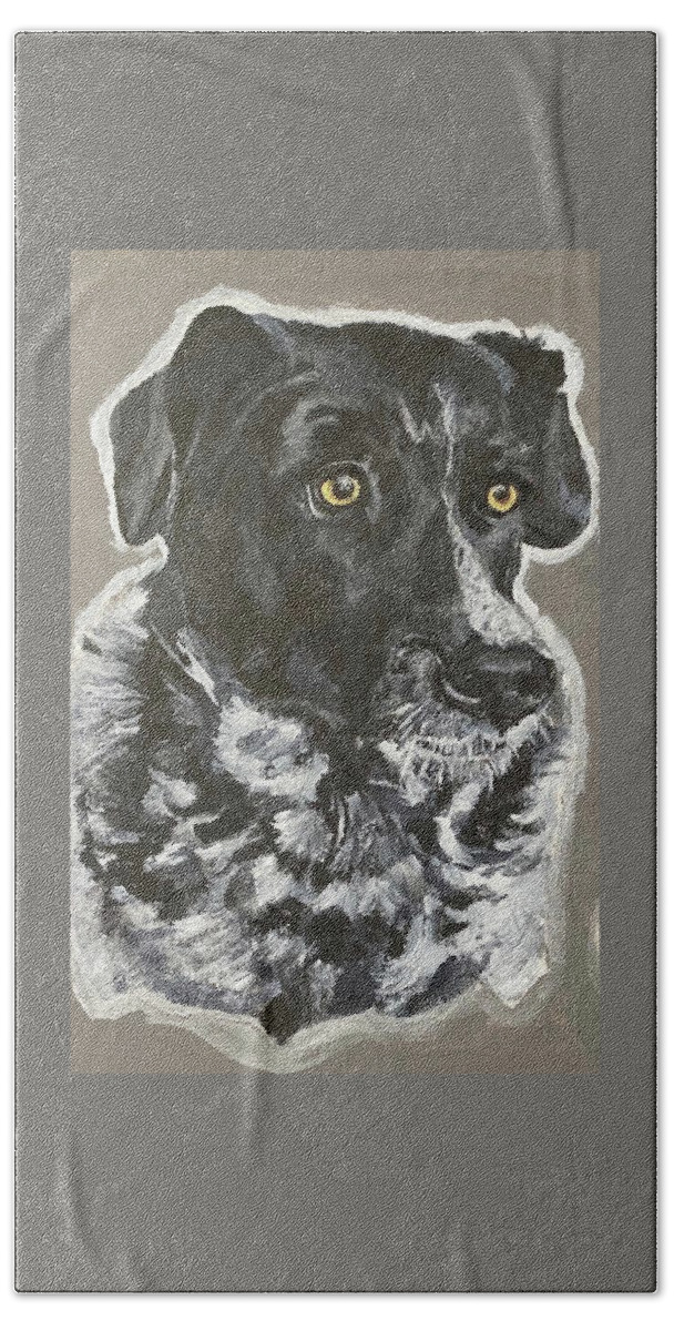 Dog Beach Towel featuring the painting Blizzard by Melody Fowler
