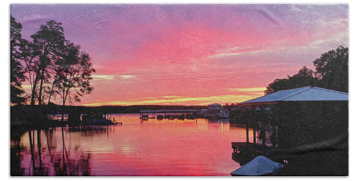 Morning Beach Towel featuring the photograph Blood In The Water by Ed Williams