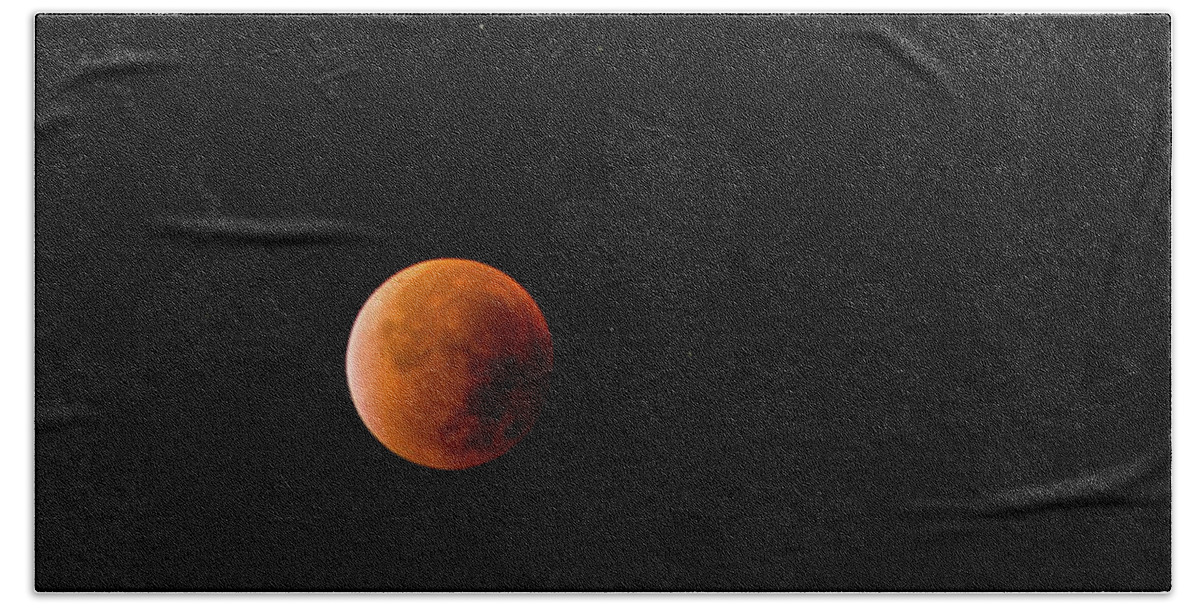 Blood Moon Beach Sheet featuring the photograph Blood Moon by Angelo DeVal