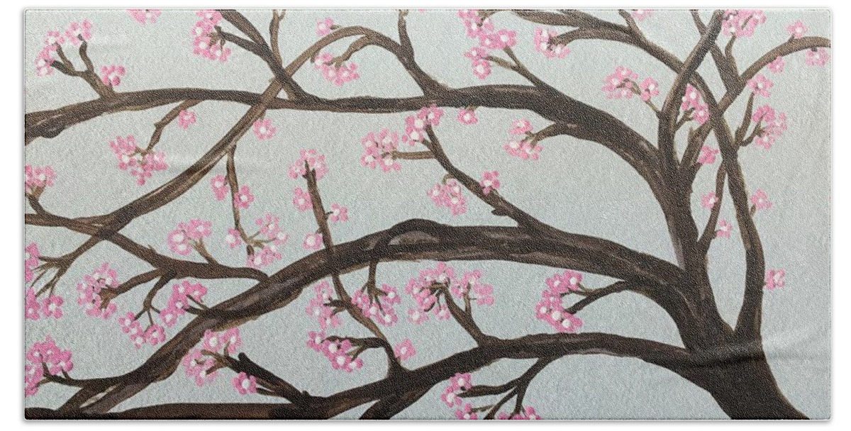 Flowers Beach Towel featuring the painting Blossom by Debora Sanders