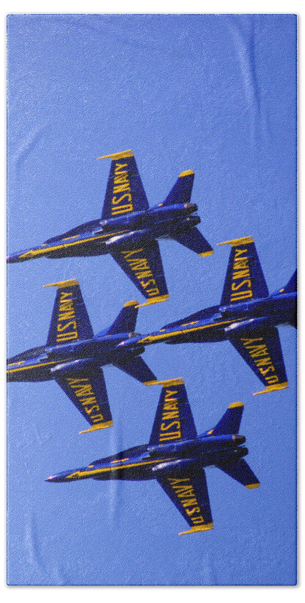 Airshows Beach Sheet featuring the photograph Blue Angels by Bill Gallagher