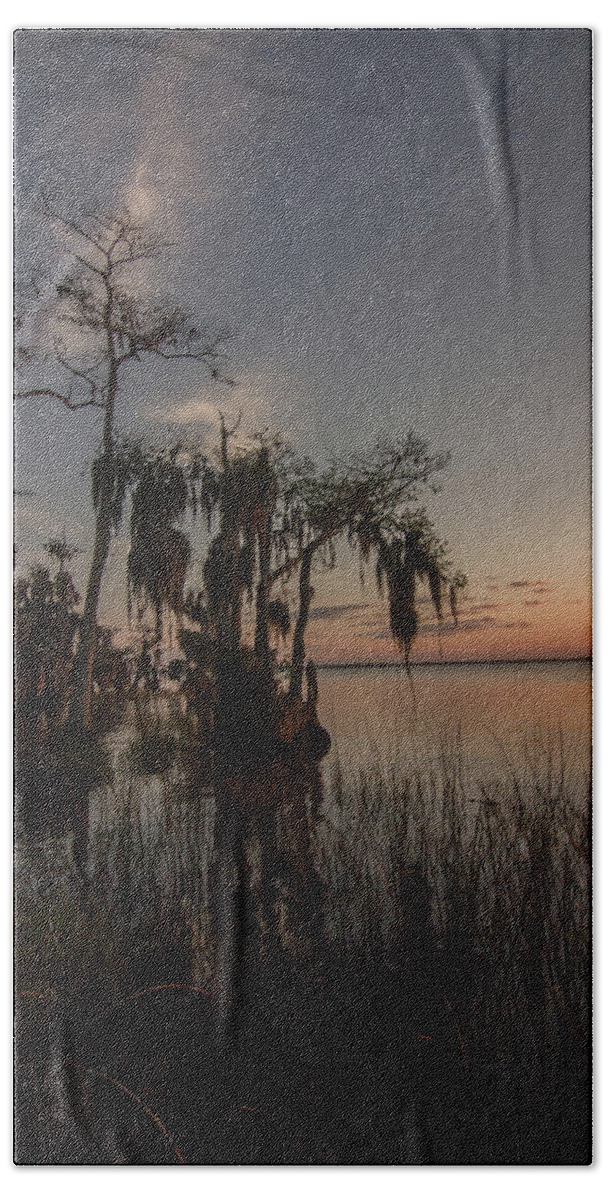 Blue Cypress Lake Beach Towel featuring the photograph Blue Cyress Lake by Dorothy Cunningham