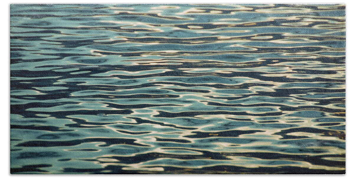 Abstract Water Beach Towel featuring the photograph Blue Ocean by Naomi Maya
