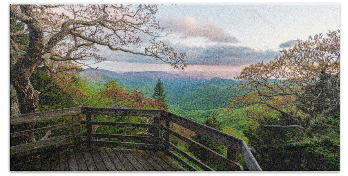 Landscape Beach Towel featuring the photograph Blue Ridge Parkway Asheville North Carolina Pastel Spring by Robert Stephens
