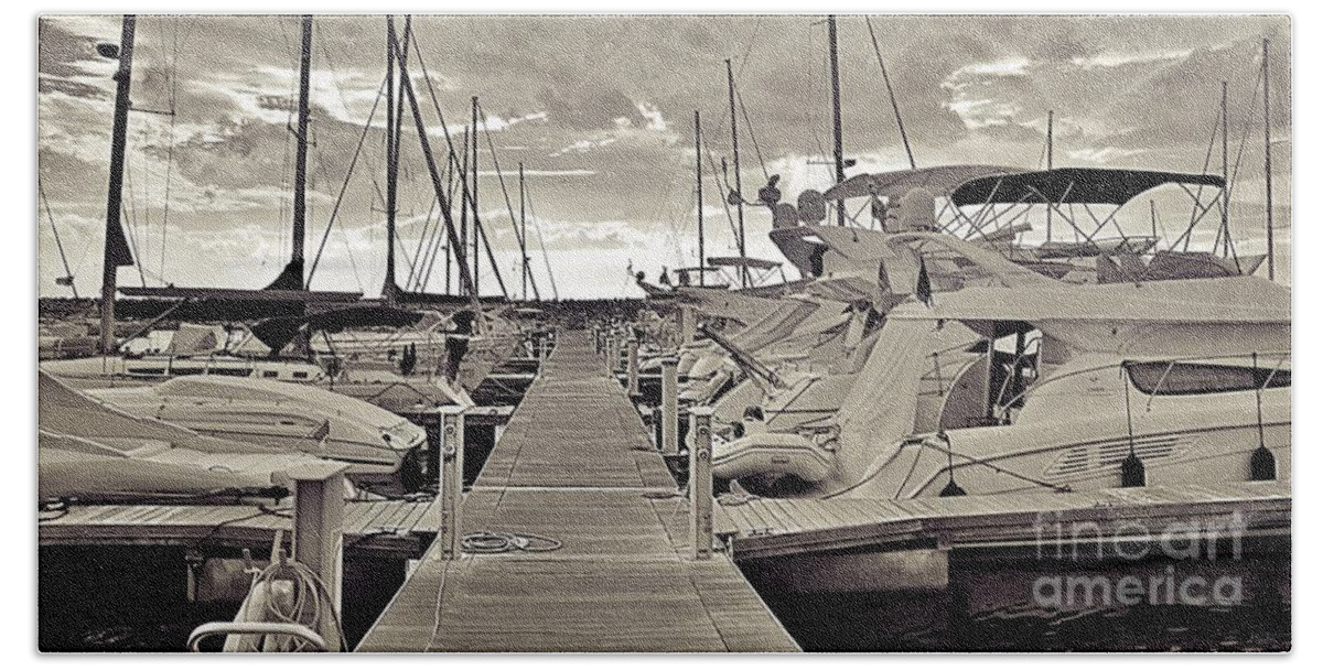 Boats Beach Towel featuring the photograph Boats 2 by Ramona Matei