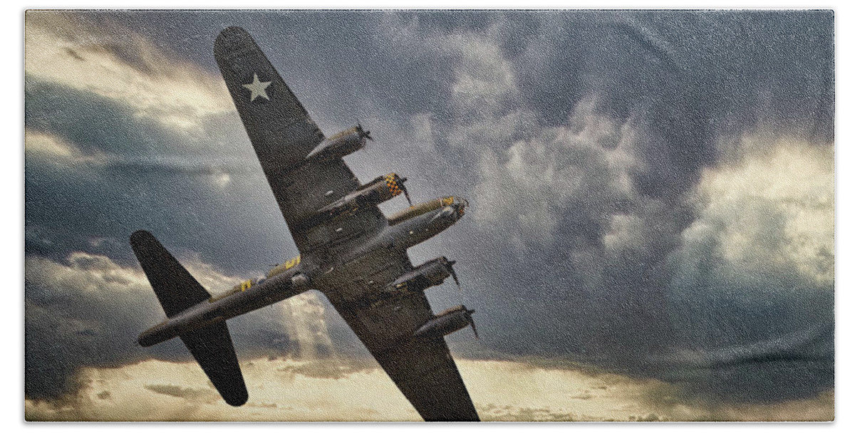 Usa Beach Towel featuring the photograph Boeing B-17 Flying Fortress, World War 2 Bomber Aircraft by Rick Deacon