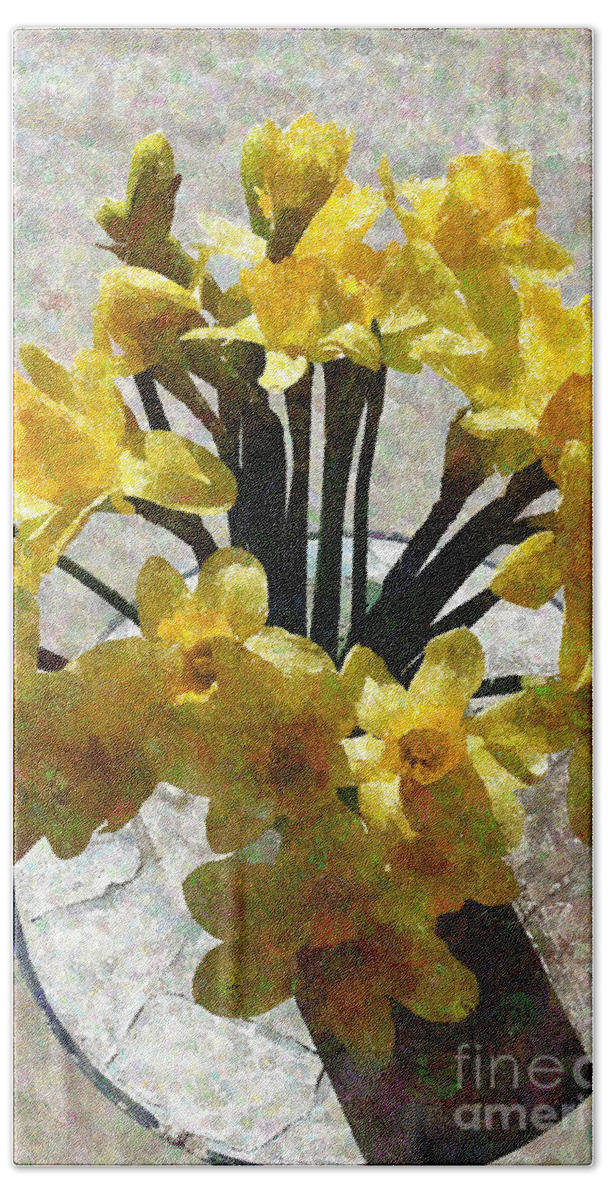 Daffodils Beach Towel featuring the photograph Bouquet of Daffodils by Katherine Erickson