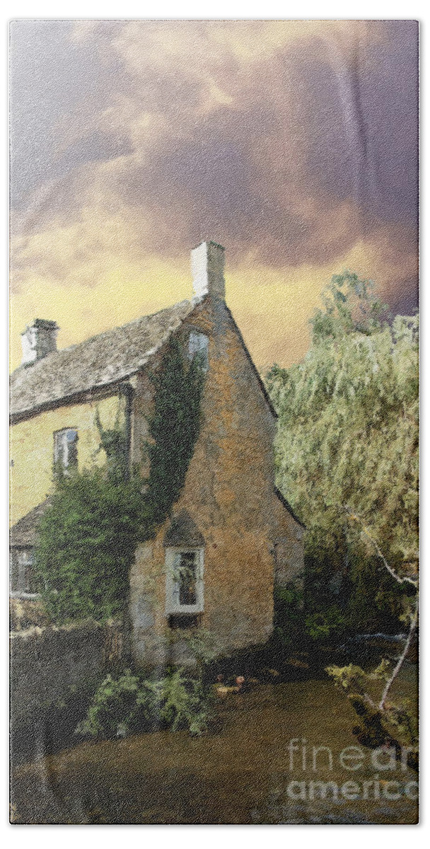 Bourton-on-the-water Beach Towel featuring the photograph Bourton on the Water by Brian Watt
