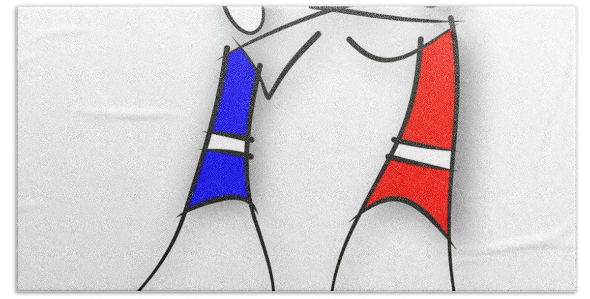 Sports Beach Towel featuring the digital art Boxing s by Pal Szeplaky