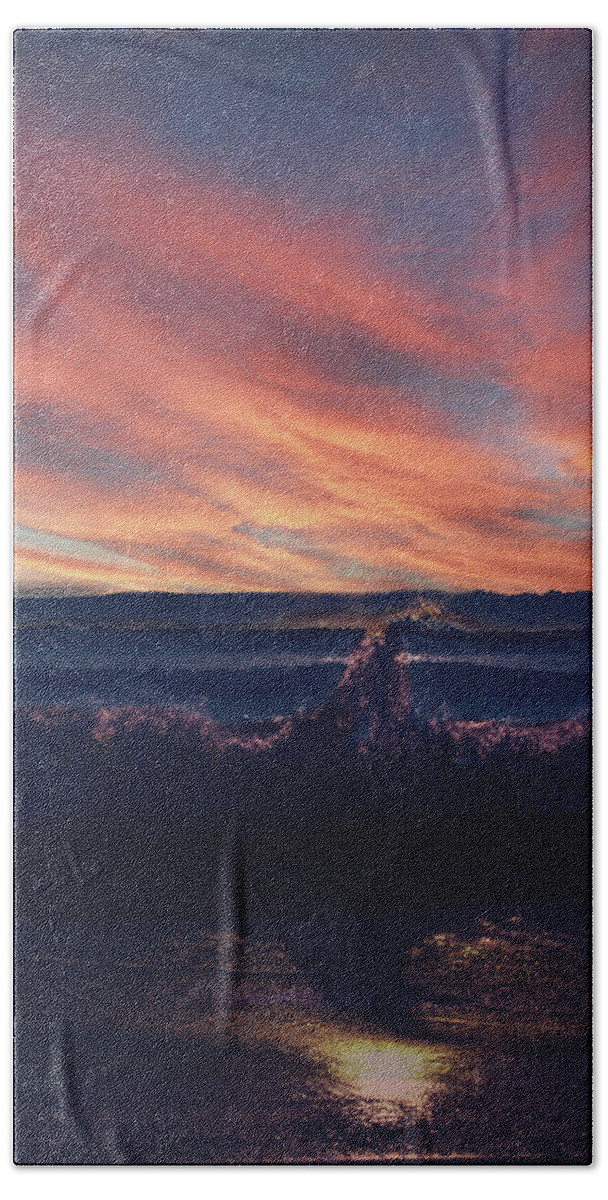 Ocean Beach Towel featuring the photograph Breaking Waves by Skip Tribby