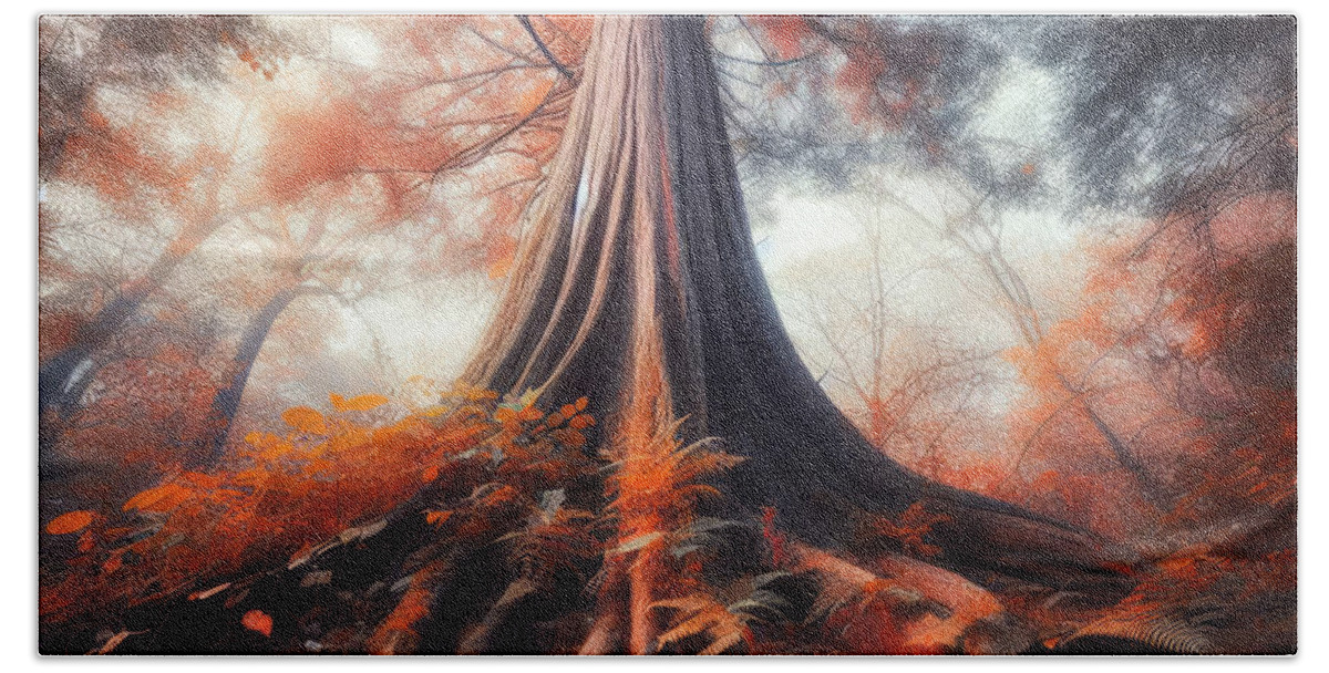 Large Pine Tree Beach Towel featuring the photograph Breath of Fresh Air by Bill and Linda Tiepelman