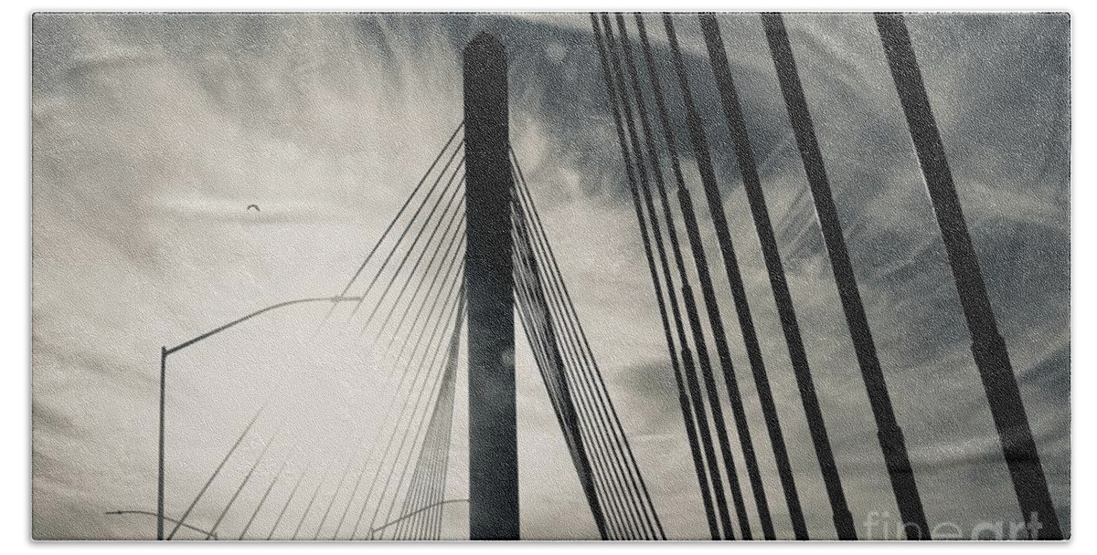 Bridge Beach Towel featuring the photograph Bridge Design by Katherine Erickson