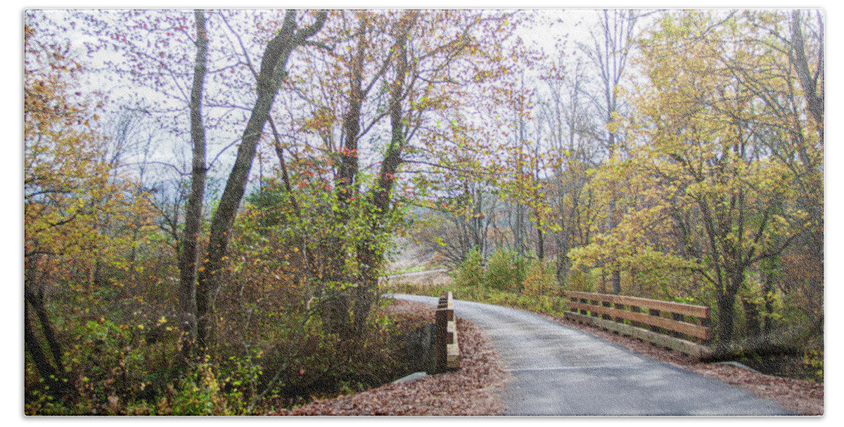 Cades Cove Beach Towel featuring the photograph Bridge on Cades Loop Road in the Great Smoky Mountains by Bob Decker