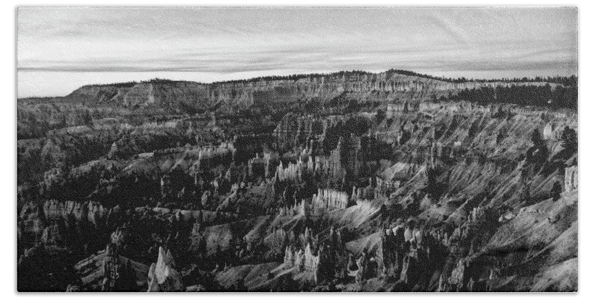 No People Beach Towel featuring the photograph Bryce At Sunrise Black and white by Nathan Wasylewski