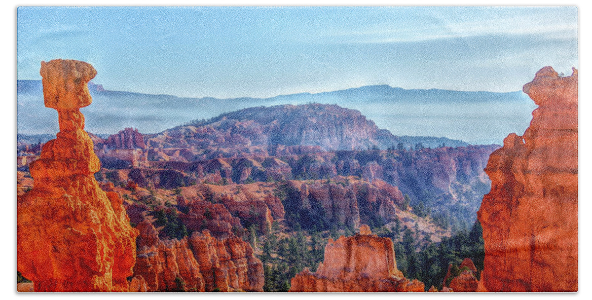 No People Beach Towel featuring the photograph Bryce Canyon HDR Thors Hammer by Nathan Wasylewski