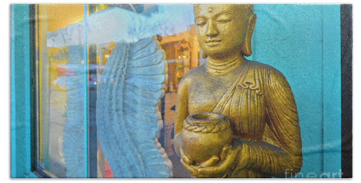 Buddha Beach Towel featuring the photograph Buddha by Michael Wheatley