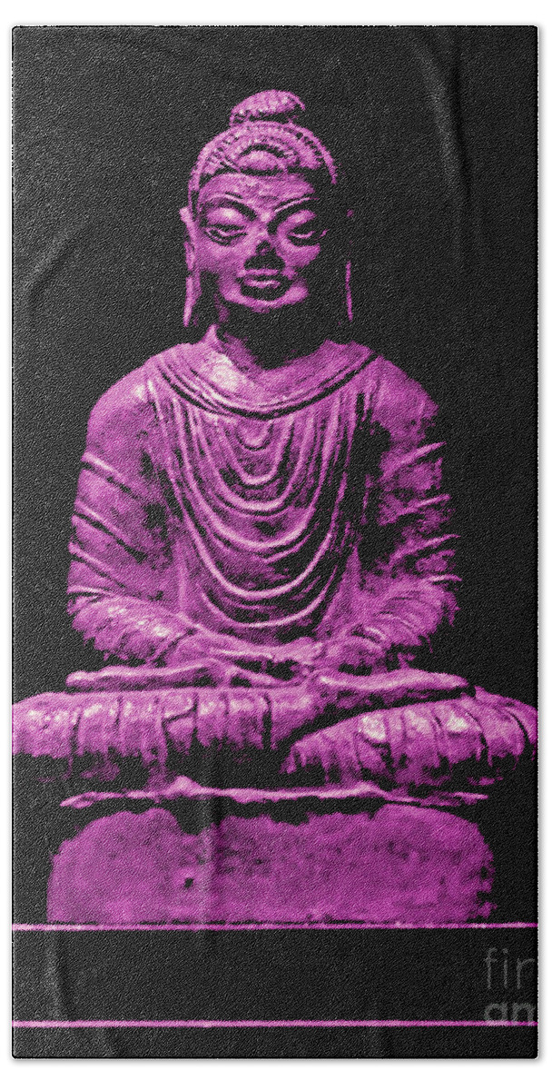 Buddha Beach Towel featuring the photograph Buddha Pink by Marisol VB