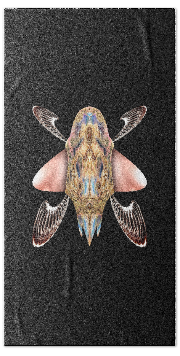 Insects Beach Towel featuring the digital art Bugs Nouveau I by Tom McDanel