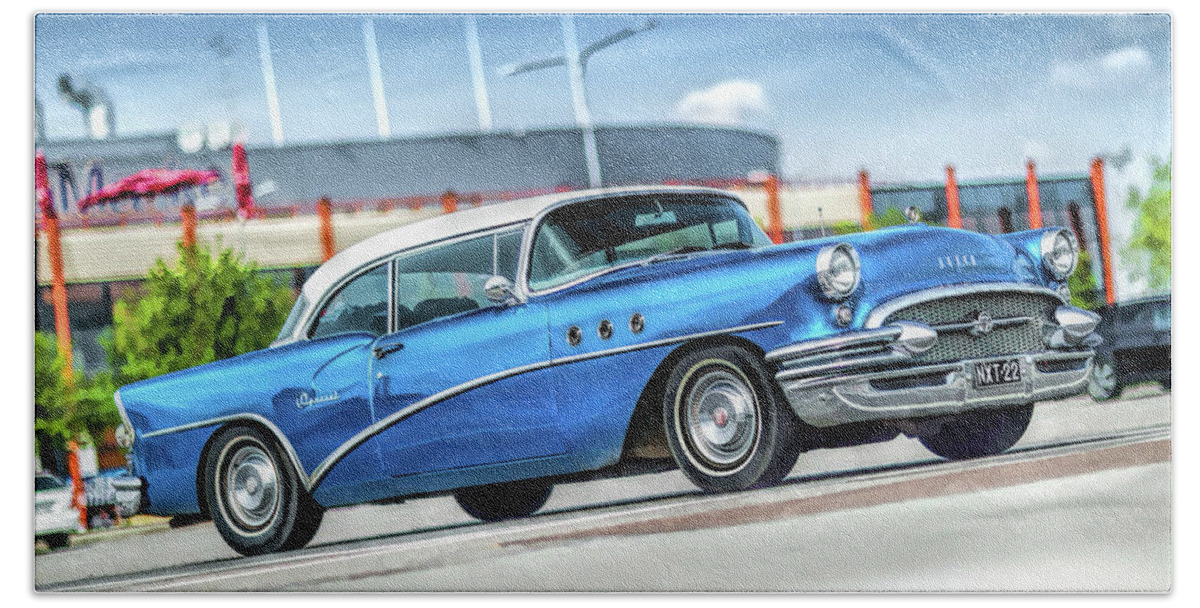 Car Beach Towel featuring the painting Buick Special by Christopher Arndt