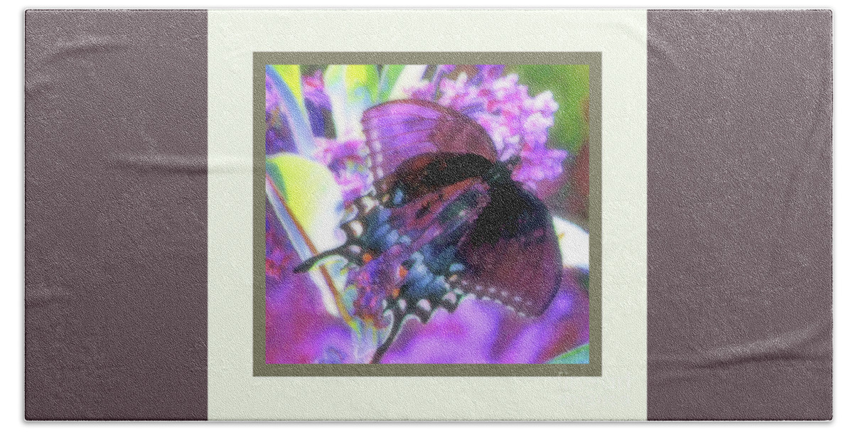  Beach Towel featuring the photograph Butterflies and Memories by Shirley Moravec