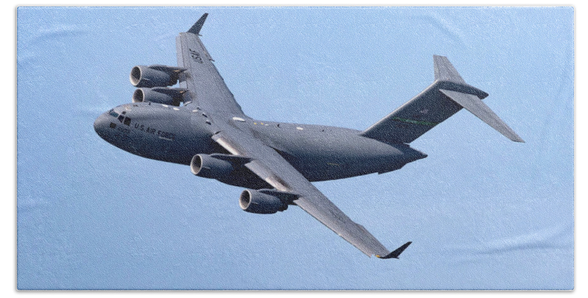 Air Force Beach Towel featuring the photograph C-17 Globemaster 3 by Rick Pisio
